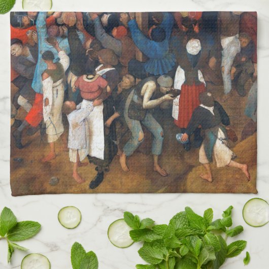 Pieter Bruegel, der Wein des Heiligen Martins Geschirrtuch (Gefaltet)