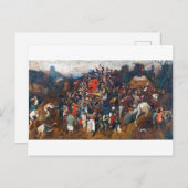 Pieter Bruegel, der Wein des Heiligen Martins Postkarte (Vorne/Hinten)