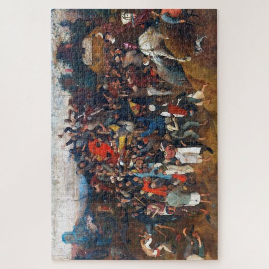 Pieter Bruegel, der Wein des Heiligen Martins Puzzle (Vertikal)