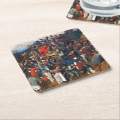 Pieter Bruegel, der Wein des Heiligen Martins Rechteckiger Pappuntersetzer (angewinkelt)