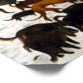 Pieter Bruegel die Älteren Jäger im Schnee Poster (Ecke)