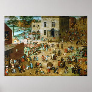 Pieter Bruegel, die Elder-Kinderspiele Poster