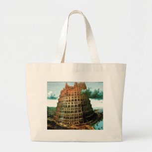 Pieter Bruegel ist der "kleine" Turm von Babel Jumbo Stoffbeutel