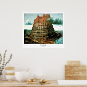 Pieter Bruegel ist der "kleine" Turm von Babel Poster (Küche)