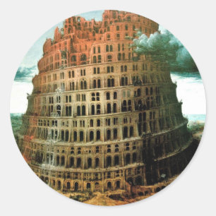 Pieter Bruegel ist der "kleine" Turm von Babel Runder Aufkleber
