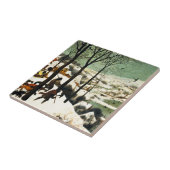 Pieter Bruegel Jäger in der Schneestelle Fliese (Seite)