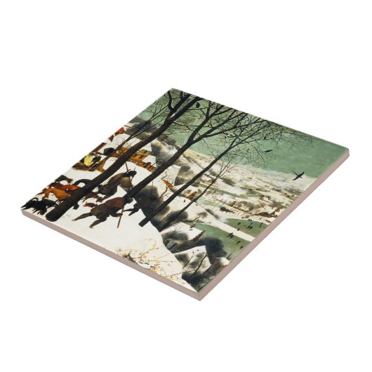 Pieter Bruegel Jäger in der Schneestelle Fliese (Seite)