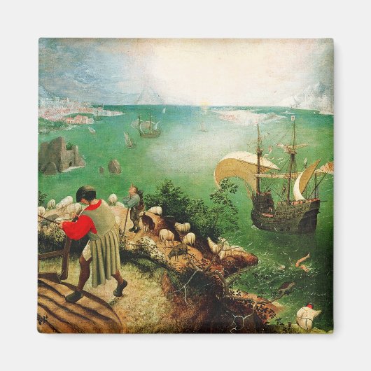 Pieter Bruegel Landschaft mit dem Fall von Icarus Magnet (Vorne)