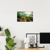 Pieter Bruegel Landschaft mit dem Fall von Icarus Poster (Heimbüro)