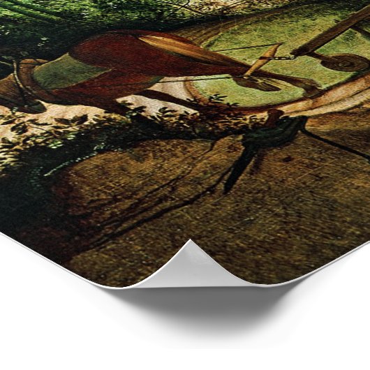 Pieter Bruegel Landschaft mit dem Fall von Icarus Poster (Ecke)