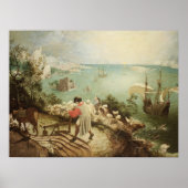 Pieter Bruegel Landschaft mit dem Fall von Icarus Poster (Vorne)