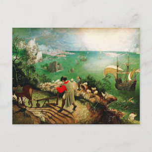 Pieter Bruegel Landschaft mit dem Fall von Icarus Postkarte