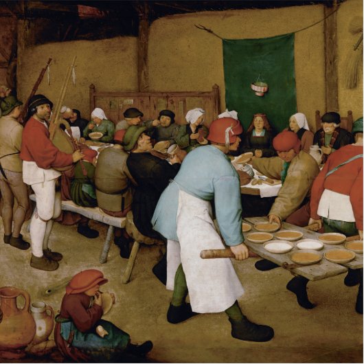 Pieter Bruegel the Elder - Bauernhochzeit Freistehende Fotoskulptur (Vorne)