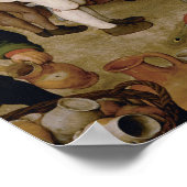 Pieter Bruegel the Elder - Bauernhochzeit Poster (Ecke)