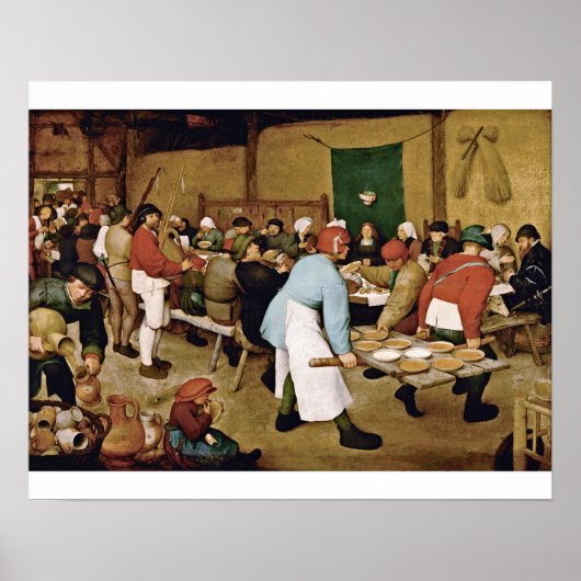 Pieter Bruegel The Elder - Bauernhochzeit Poster (Vorne)