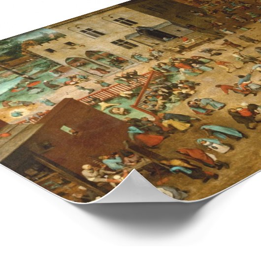 Pieter Bruegel The Elder Children’s Games Poster (Ecke)