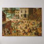 Pieter Bruegel The Elder  Children’s Games  Poster (Vorne)