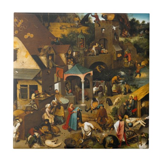 Pieter Bruegel the Elder - Die niederländischen Sp Fliese (Vorderseite)