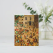 Pieter Bruegel The Elder - Kinderspiele (1560) Postkarte (Stehend Vorderseite)