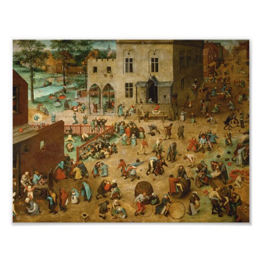 Pieter Bruegel the Elder - Kinderspiele Fotodruck (Vorne)