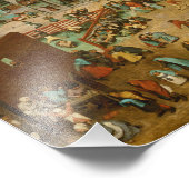 Pieter Bruegel the Elder - Kinderspiele Fotodruck (Ecke)