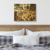 Pieter Bruegel the Elder - Kinderspiele Leinwanddruck (Insitu (Schlafzimmer))