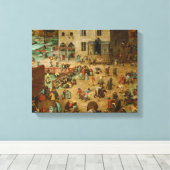 Pieter Bruegel the Elder - Kinderspiele Leinwanddruck (Insitu (Holzboden))