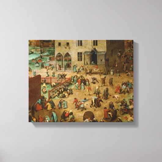 Pieter Bruegel the Elder - Kinderspiele Leinwanddruck (Vorderseite)