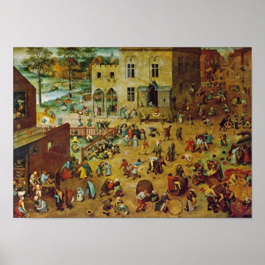 Pieter Bruegel the Elder - Kinderspiele Poster (Vorne)