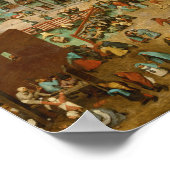 Pieter Bruegel the Elder - Kinderspiele Poster (Ecke)