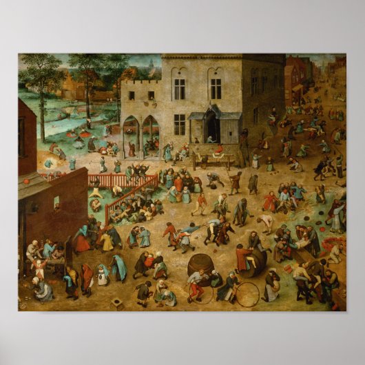 Pieter Bruegel the Elder - Kinderspiele Poster (Vorne)