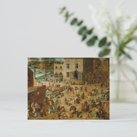 Pieter Bruegel the Elder - Kinderspiele Postkarte (Stehend Vorderseite)