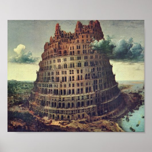 Pieter Bruegel-Tower von Babel Poster (Vorne)
