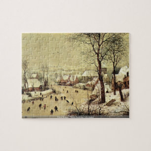 Pieter Bruegel - Winterlandschaft mit Skatern Puzzle