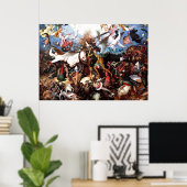Pieter Bruegels "Der Fall der Engel der Rebellen" Poster (Heimbüro)