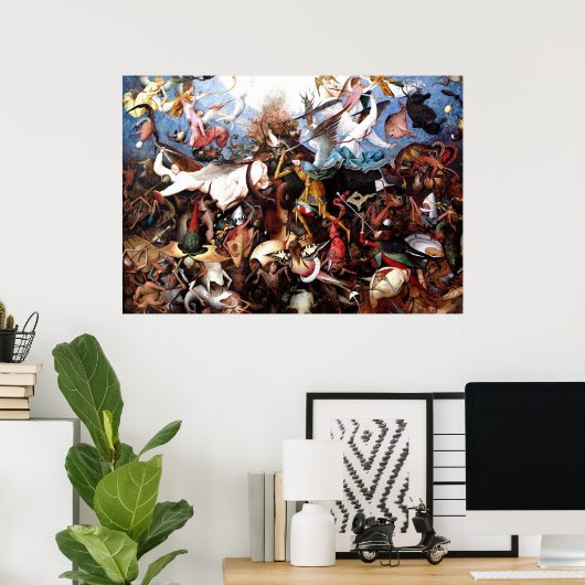Pieter Bruegels "Der Fall der Engel der Rebellen" Poster (Heimbüro)