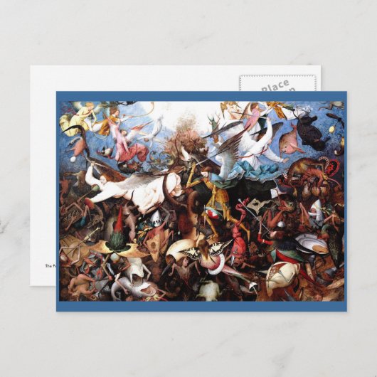 Pieter Bruegels "Der Fall der Engel der Rebellen" Postkarte (Vorne/Hinten)