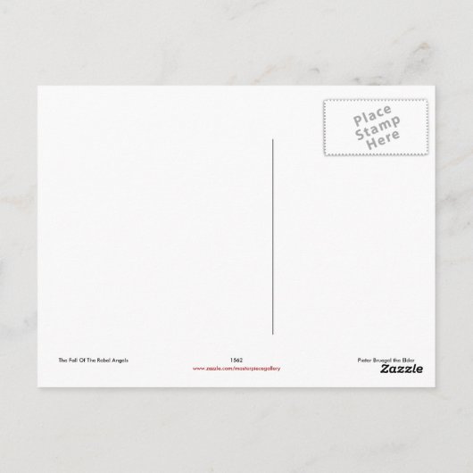 Pieter Bruegels "Der Fall der Engel der Rebellen" Postkarte (Rückseite)