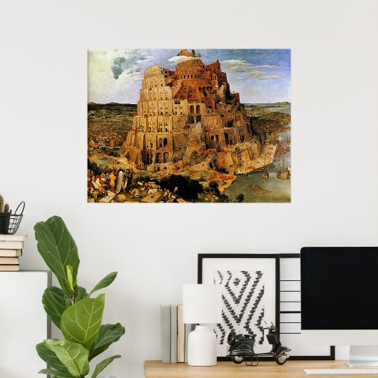 Pieter Bruegels "Der Turm von Babel" (ca. 1563) Poster (Heimbüro)