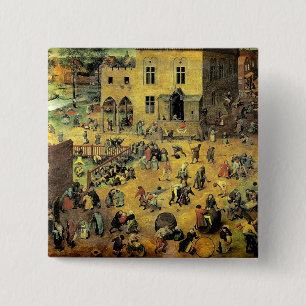 Pieter Bruegels "Kinderspiele" - 1560 Button