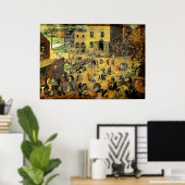 Pieter Bruegels "Kinderspiele" - 1560 Poster (Heimbüro)