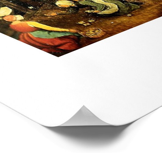 Pieter Bruegels "Kinderspiele" - 1560 Poster (Ecke)