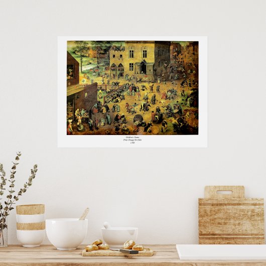 Pieter Bruegels "Kinderspiele" - 1560 Poster (Küche)