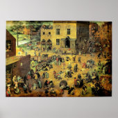 Pieter Bruegels "Kinderspiele" - 1560 Poster (Vorne)