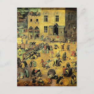 Pieter Bruegels "Kinderspiele" - 1560 Postkarte