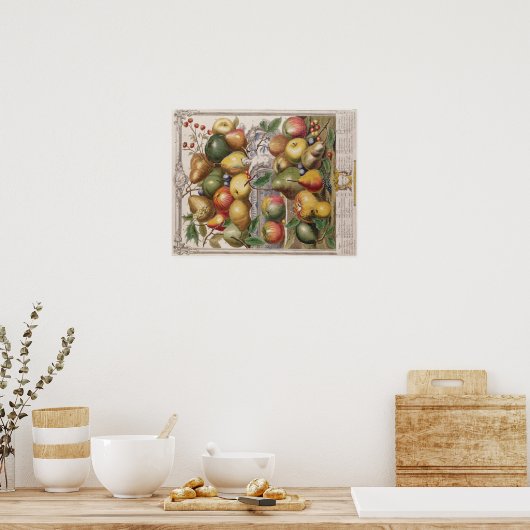 Pieter Casteels, Zwölf Monate Obst" Januar Poster (Küche)