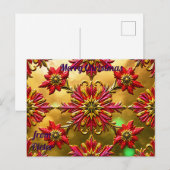 PIETER ~ CHRISTMAS ~ 3D-Blume Postkarte (Vorne/Hinten)