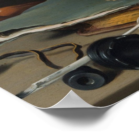 Pieter Claesz: Stilles Leben mit einem Schädel Poster (Ecke)