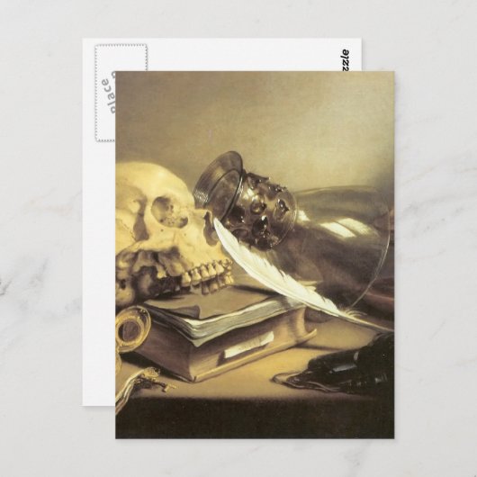 Pieter Claesz Vanitas Still Life Postkarte (Vorne/Hinten)