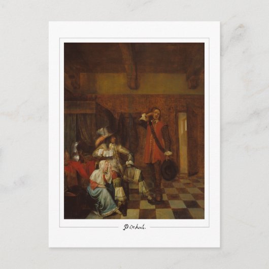 Pieter de Hooch #10 - Fine Art Postcard Postkarte (Vorderseite)